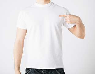 Image showing man in blank t-shirt