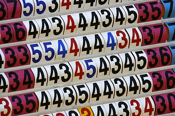 Image showing Score Board Of Golf Tournament