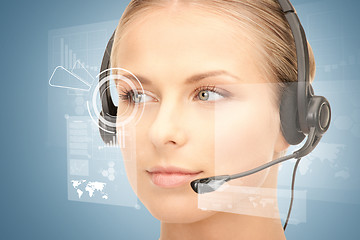 Image showing futuristic female helpline operator