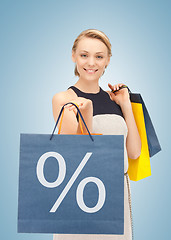 Image showing woman with shopping bags