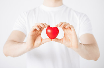 Image showing man hands with heart