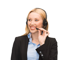 Image showing friendly female helpline operator