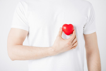 Image showing man hands with heart