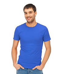 Image showing handsome man in blue shirt