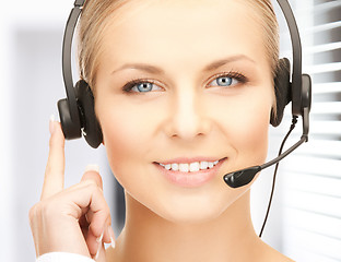 Image showing friendly female helpline operator