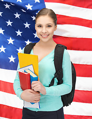 Image showing student with books and schoolbag