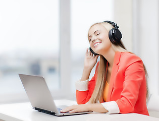 Image showing woman with headphones