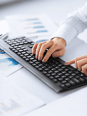 Image showing woman hands typing on keyboard