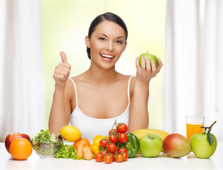 Image showing woman with healthy food
