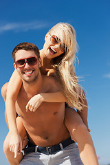 Image showing couple having fun on the beach