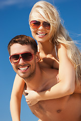 Image showing couple having fun on the beach