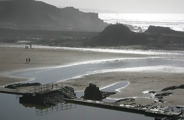 Image showing misty beach scene