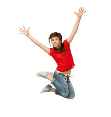 Image showing girl jumping