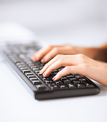 Image showing woman hands typing on keyboard