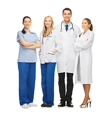 Image showing young team or group of doctors