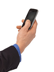 Image showing man hand with smartphone