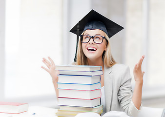 Image showing happy student in graduation cap