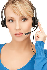 Image showing friendly female helpline operator