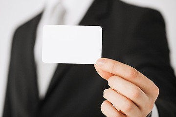 Image showing man hand with blank paper