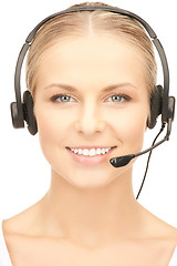 Image showing friendly female helpline operator