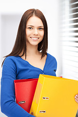 Image showing woman with folders