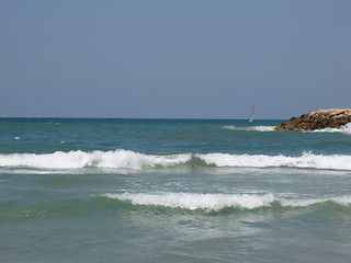 Image showing The mediterranean sea, Tel Aviv, Israel