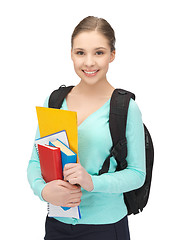 Image showing student with books and schoolbag