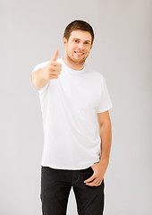 Image showing man showing thumbs up