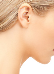 Image showing close up of woman ear