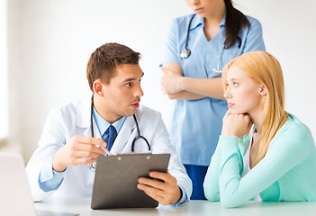 Image showing male doctor with patient