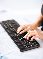 Image showing woman hands typing on keyboard