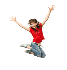 Image showing girl jumping