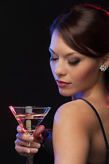 Image showing woman with cocktail