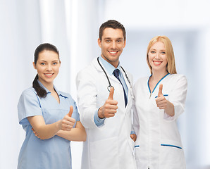 Image showing professional young team or group of doctors