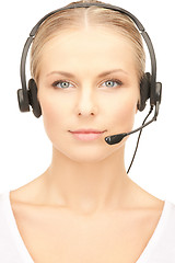 Image showing friendly female helpline operator