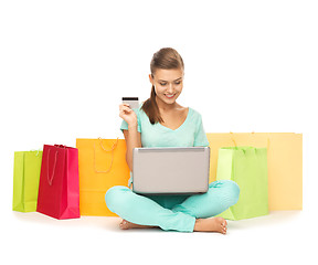 Image showing woman doing internet shopping