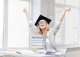 Image showing happy student in graduation cap