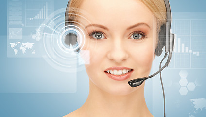 Image showing futuristic female helpline operator