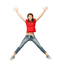 Image showing girl jumping