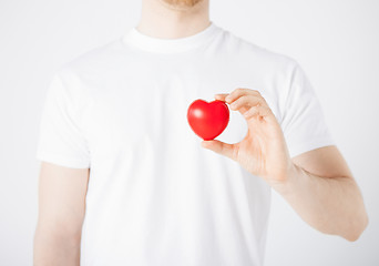 Image showing man hands with heart