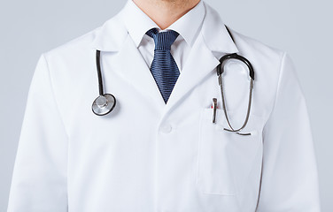 Image showing male doctor with stethoscope