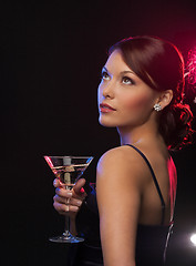 Image showing woman with cocktail