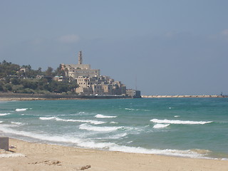 Image showing The mediterranean sea, Old Jaffa, Israel