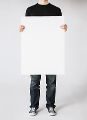 Image showing man with blank white board