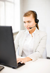 Image showing friendly female helpline operator