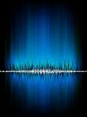 Image showing Sound waves oscillating on black. EPS 8