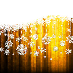 Image showing Christmas background with snowflakes. EPS10