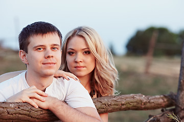 Image showing Family at sunset