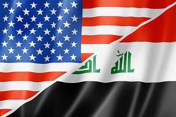 Image showing USA and Iraq flag