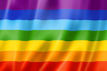 Image showing Rainbow peace flag